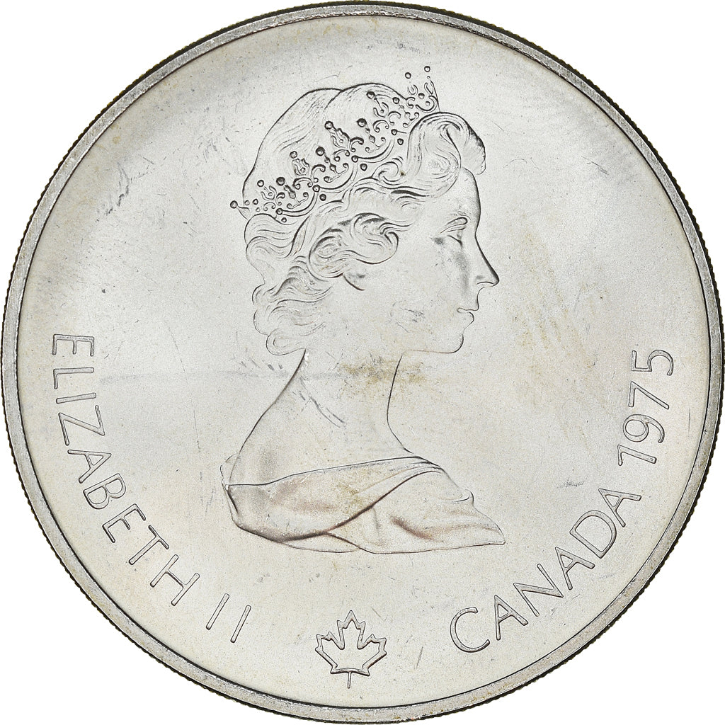 Coin, Canada, Elizabeth II, Javelin, 5 Dollars, 1975, MS(63), Silver, KM:99