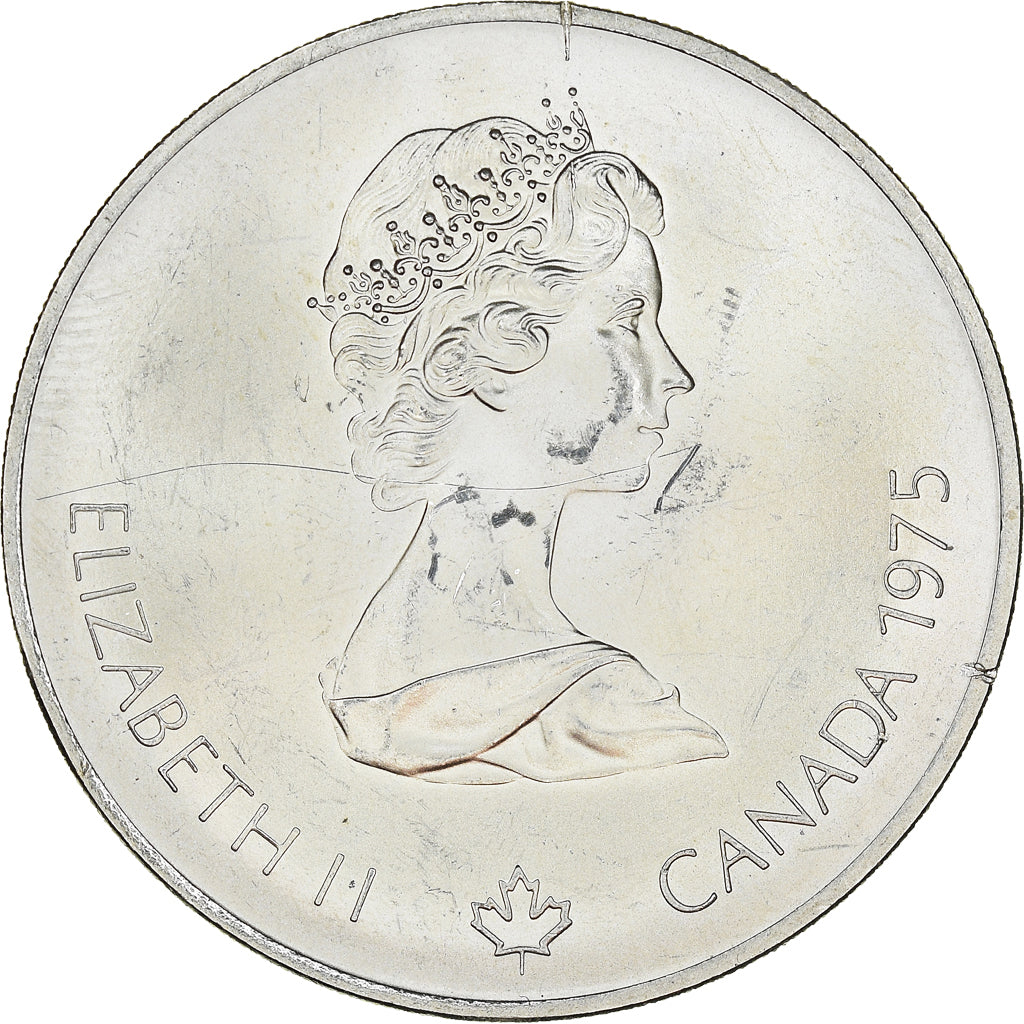 Coin, Canada, Elizabeth II, Marathon, 5 Dollars, 1975, MS(63), Silver, KM:98