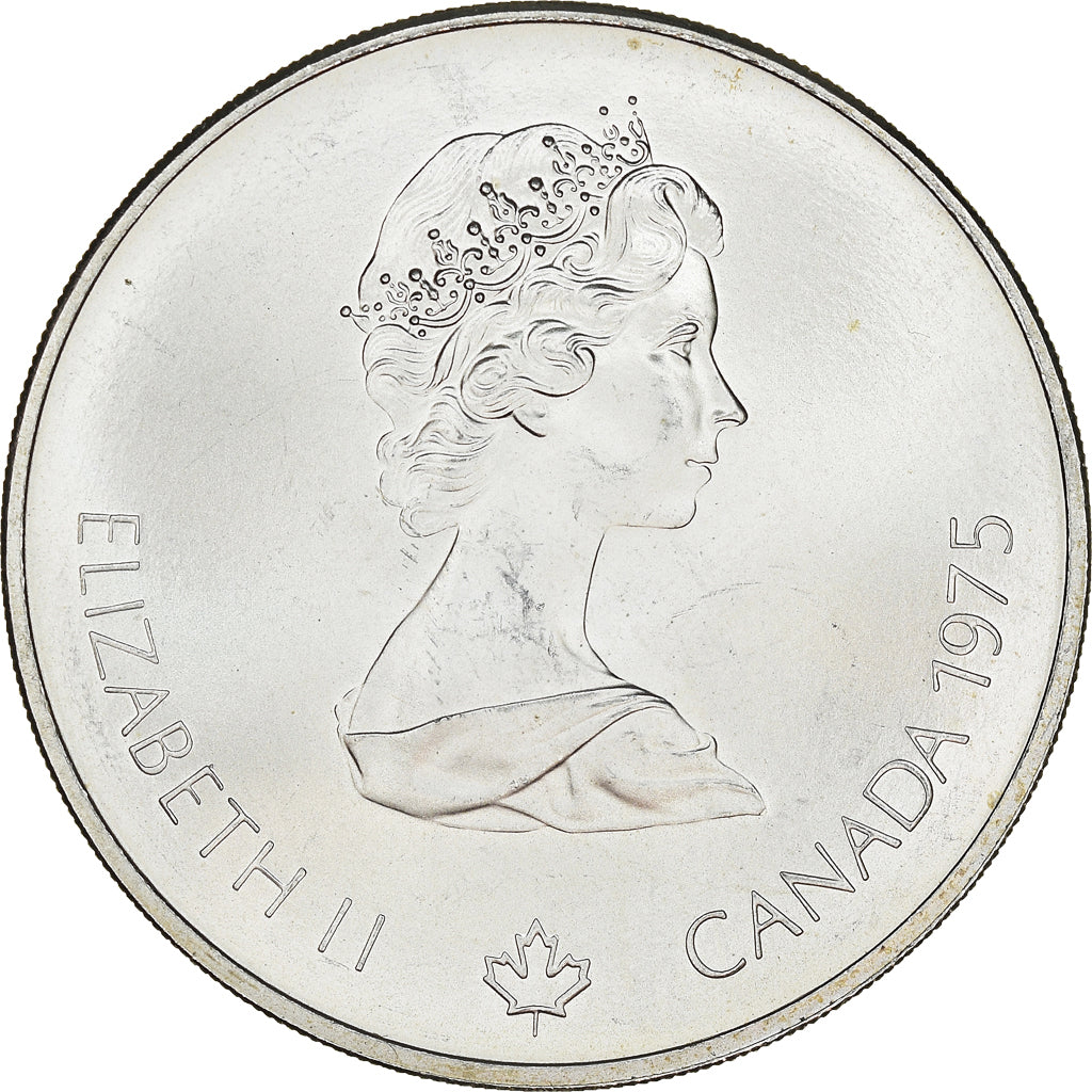 Coin, Canada, Elizabeth II, Marathon, 5 Dollars, 1975, MS(63), Silver, KM:98