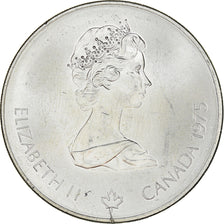 Coin, Canada, Elizabeth II, Swimming, 5 Dollars, 1975, MS(63), Silver, KM:100