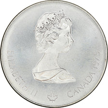 Münze, Kanada, Elizabeth II, Swimming, 5 Dollars, 1975, UNZ, Silber, KM:100