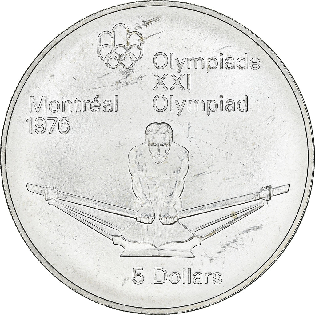 Münze, Kanada, Elizabeth II, Rowing, 5 Dollars, 1974, UNZ, Silber, KM:91