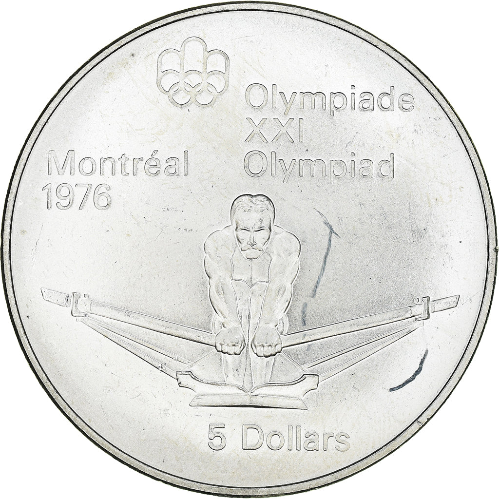 Münze, Kanada, Elizabeth II, Rowing, 5 Dollars, 1974, UNZ, Silber, KM:91