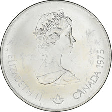 Münze, Kanada, Elizabeth II, Platform Diver, 5 Dollars, 1975, UNZ, Silber