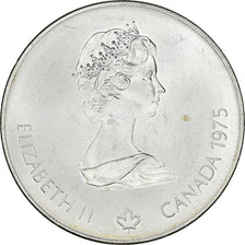 Münze, Kanada, Elizabeth II, Platform Diver, 5 Dollars, 1975, UNZ, Silber