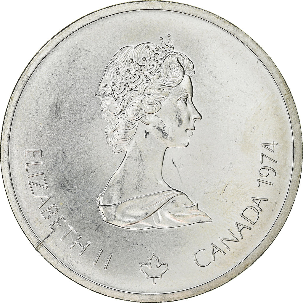 Monnaie, Canada, Elizabeth II, Lacrosse, 10 Dollars, 1974, Ottawa, FDC, Argent