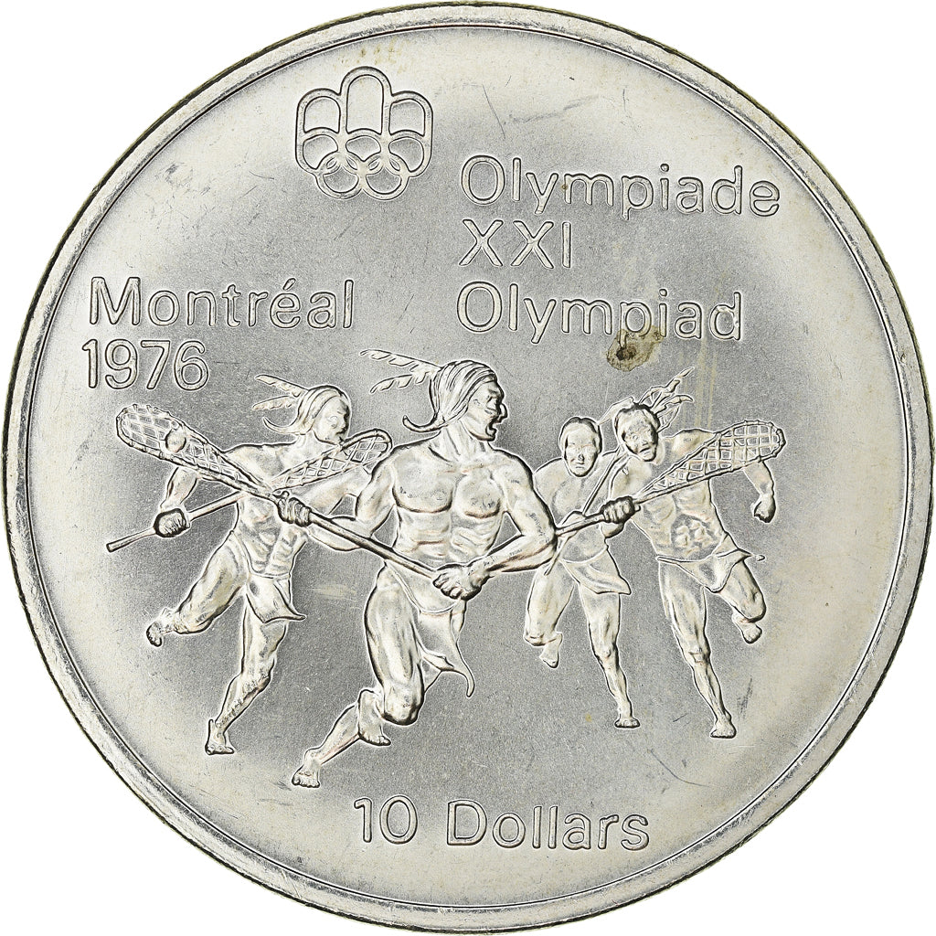 Coin, Canada, Elizabeth II, Lacrosse, 10 Dollars, 1974, Ottawa, MS(65-70)