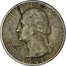 Coin, United States, Washington Quarter, Quarter, 1941, U.S. Mint, Philadelphia