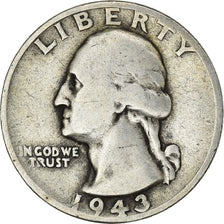 Monnaie, États-Unis, Washington Quarter, Quarter, 1943, U.S. Mint, San