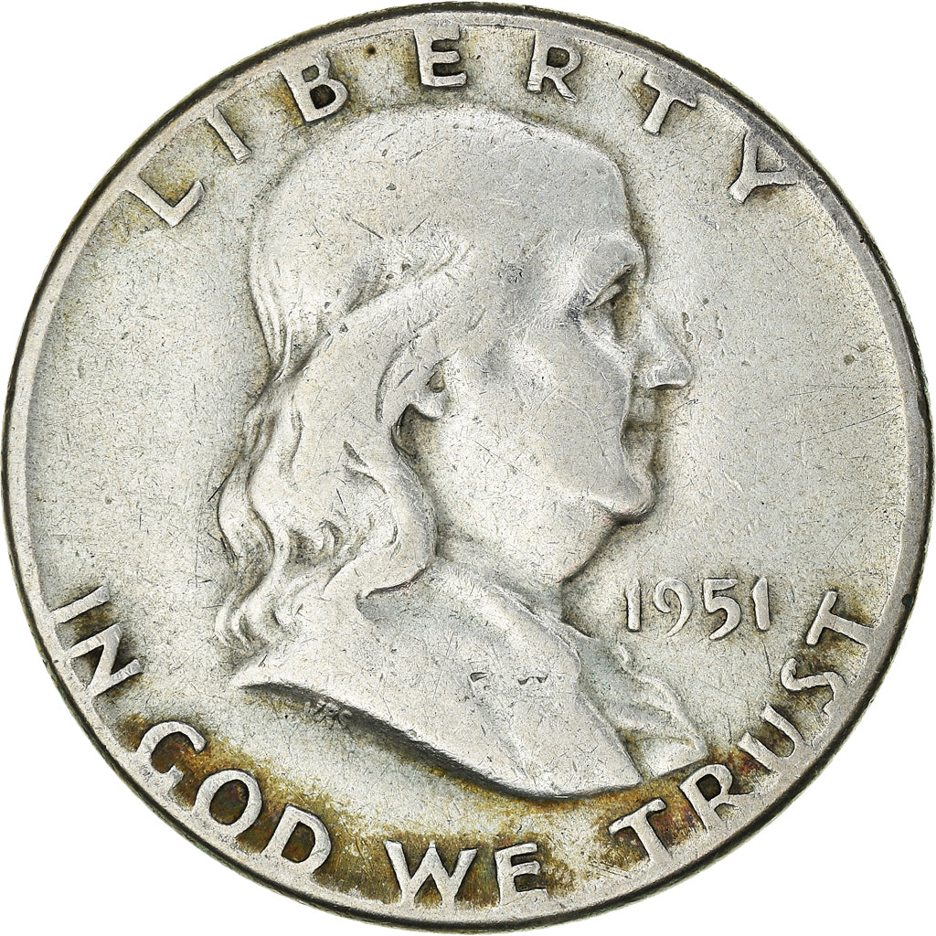 Moneta, Stati Uniti, Franklin Half Dollar, Half Dollar, 1951, U.S. Mint