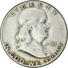 Moneta, Stati Uniti, Franklin Half Dollar, Half Dollar, 1951, U.S. Mint