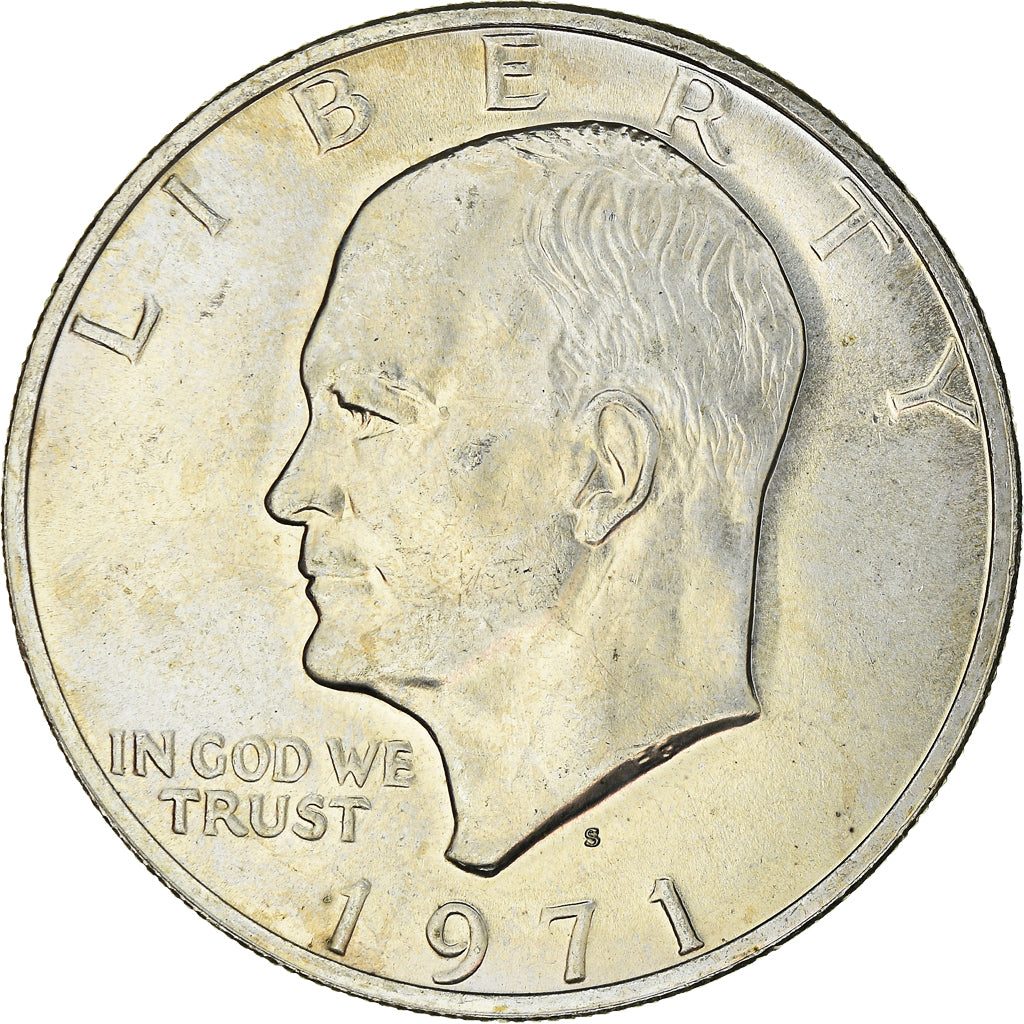 Coin, United States, Eisenhower Dollar, Dollar, 1971, U.S. Mint, San Francisco