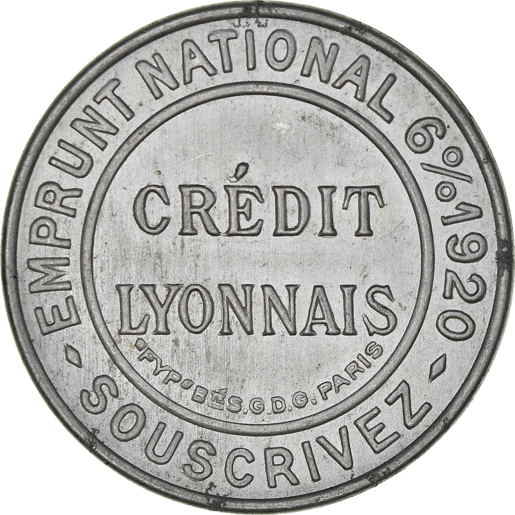 Coin, France, Timbre-Monnaie, Crédit Lyonnais, Paris, 25 Centimes, AU(50-53)