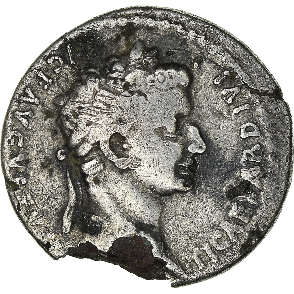 Coin, Tiberius, Denarius, Lyon - Lugdunum, F(12-15), Silver, RIC:30