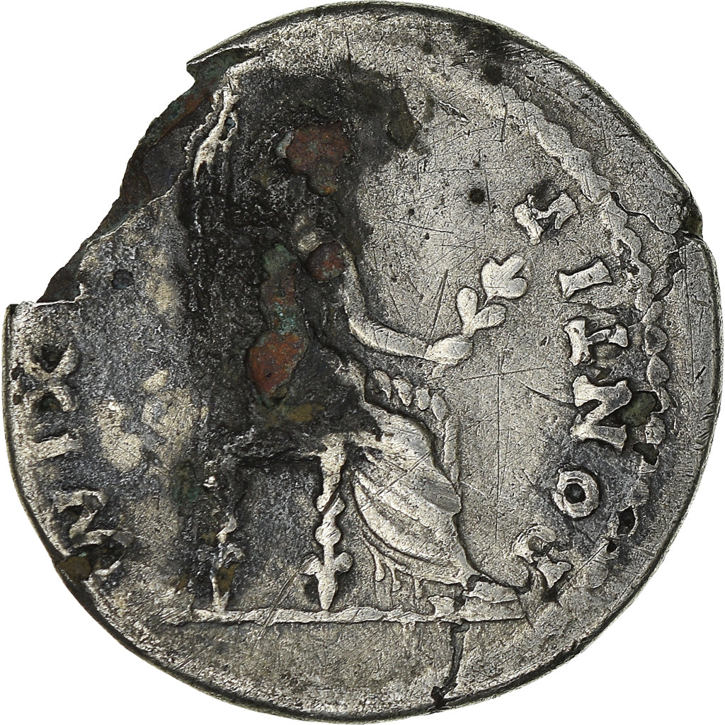 Coin, Tiberius, Denarius, Lyon - Lugdunum, F(12-15), Silver, RIC:30