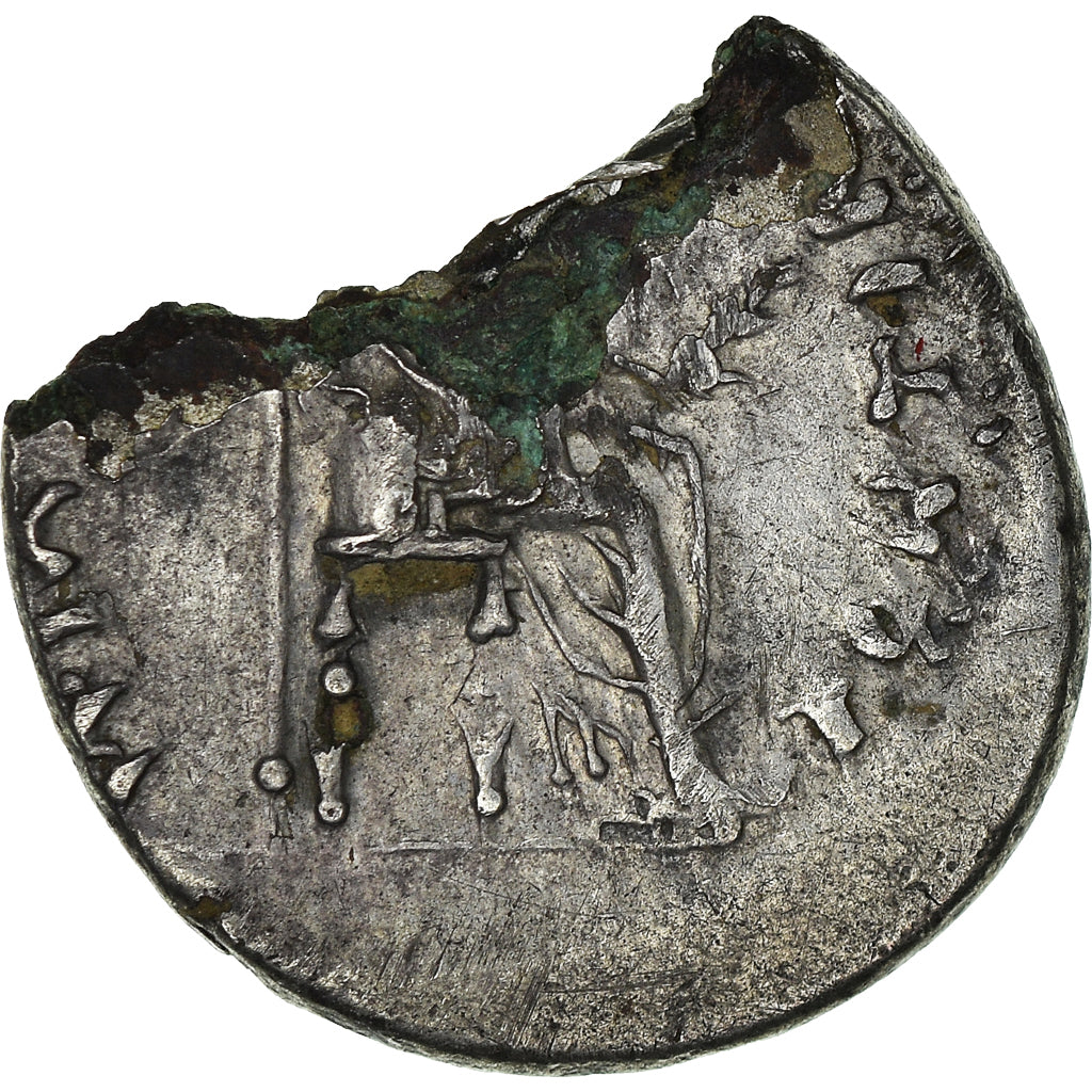Coin, Tiberius, Denarius, Lyon - Lugdunum, F(12-15), Silver, RIC:30