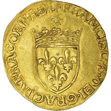 Moneta, Francia, François Ier, Écu d'or au soleil, Paris, BB+, Oro