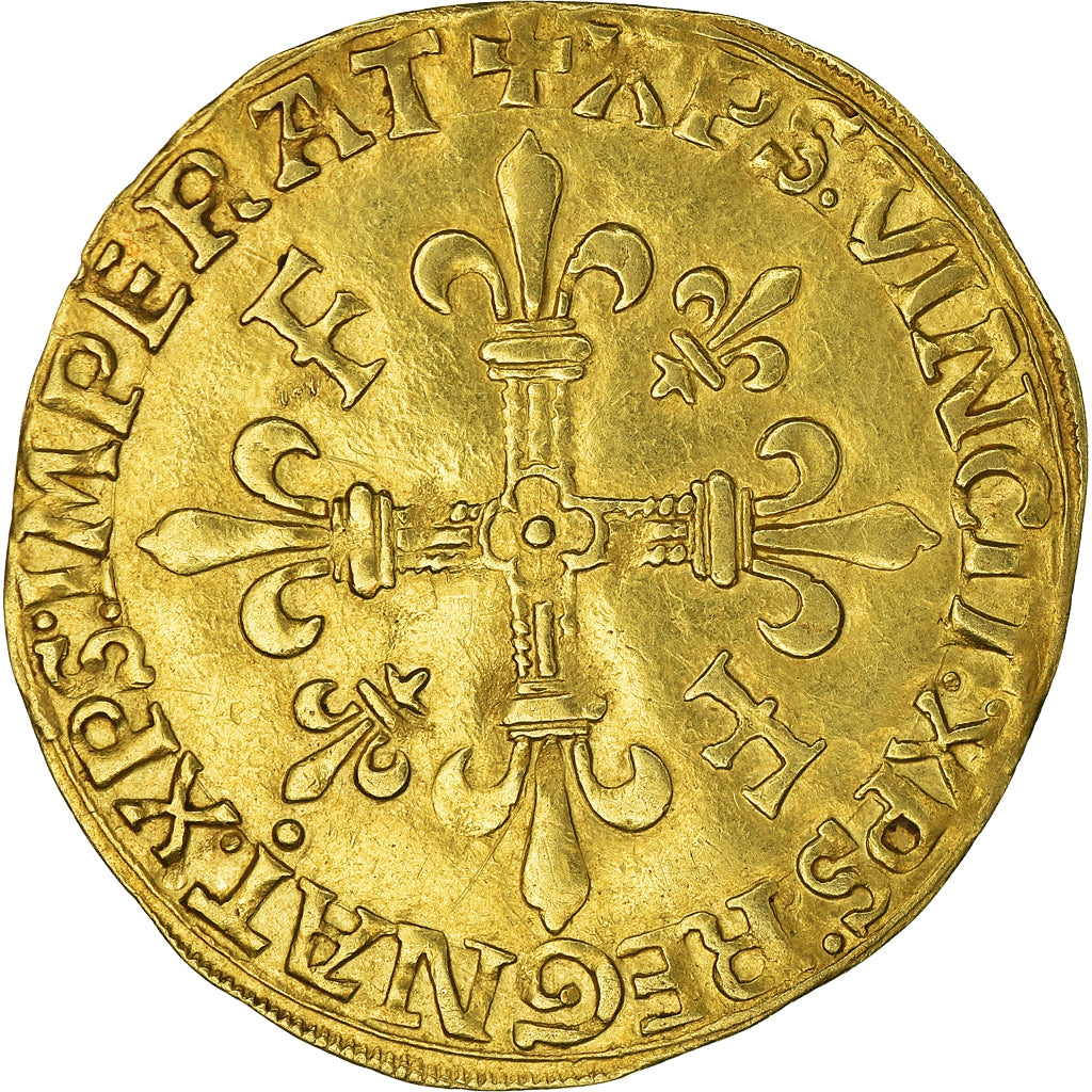Moneta, Francia, François Ier, Écu d'or au soleil, Paris, BB+, Oro