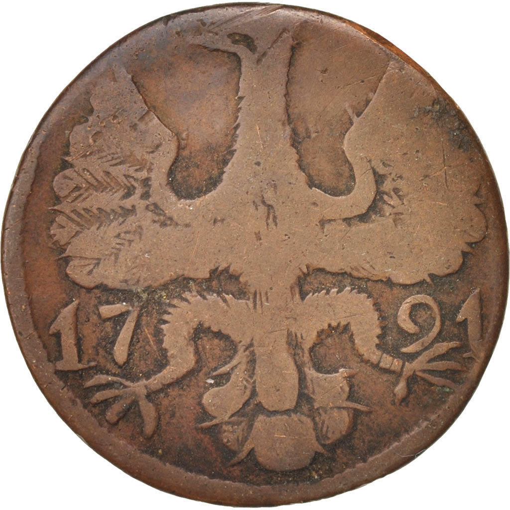 German States, AACHEN, 12 Heller, 1791, VF(20-25), Copper, KM:51