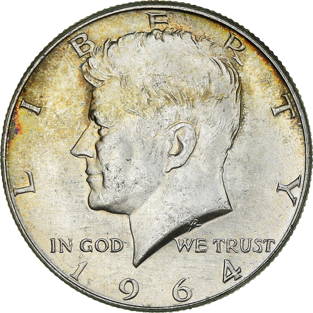 Coin, United States, Kennedy Half Dollar, Half Dollar, 1964, U.S. Mint