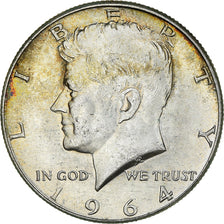 Coin, United States, Kennedy Half Dollar, Half Dollar, 1964, U.S. Mint