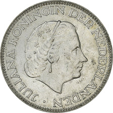 Coin, Netherlands, Juliana, 2-1/2 Gulden, 1959, MS(64), Silver, KM:185