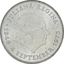 Netherlands, Juliana, 10 Gulden, 1973, MS(60-62), Silver, KM:196