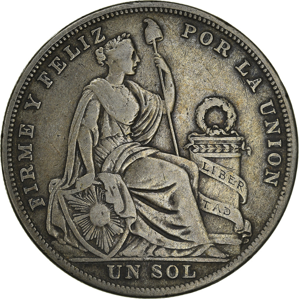 Moneta, Perù, Sol, 1925, Philadelphia, BB, Argento, KM:218.1