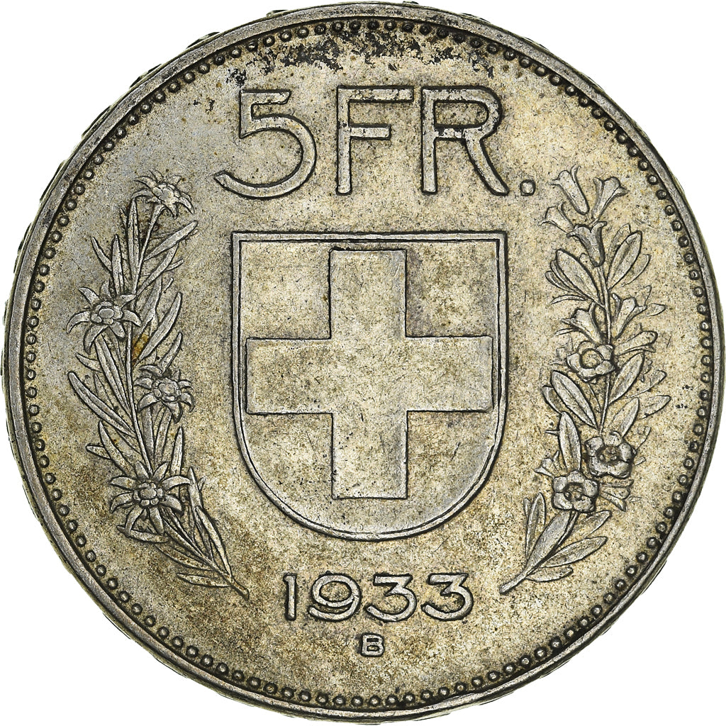 Coin, Switzerland, 5 Francs, 1953, Bern, EF(40-45), Silver, KM:40