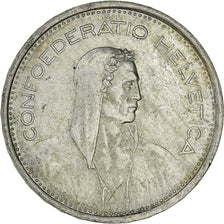 Münze, Schweiz, 5 Francs, 1967, Bern, VZ, Silber, KM:40