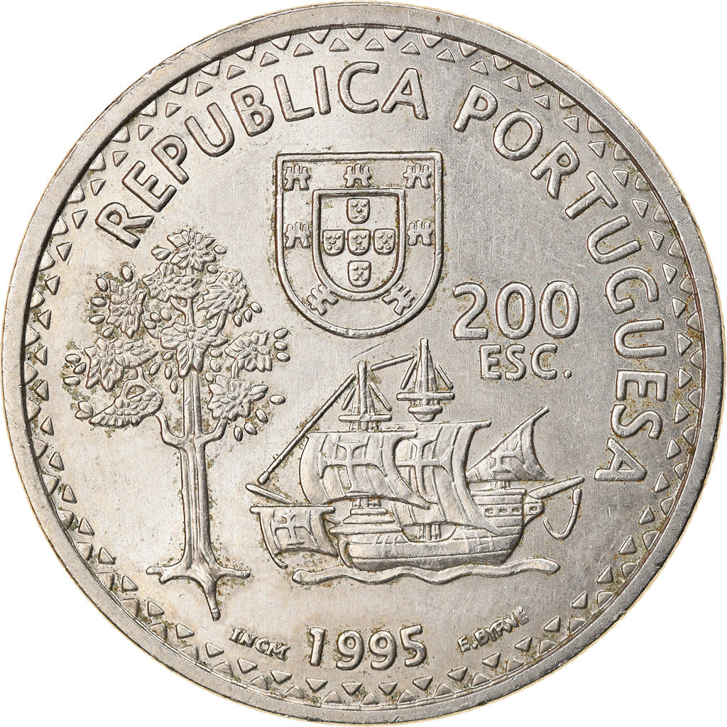 Münze, Portugal, 200 Escudos, 1995, VZ, Copper-nickel, KM:683