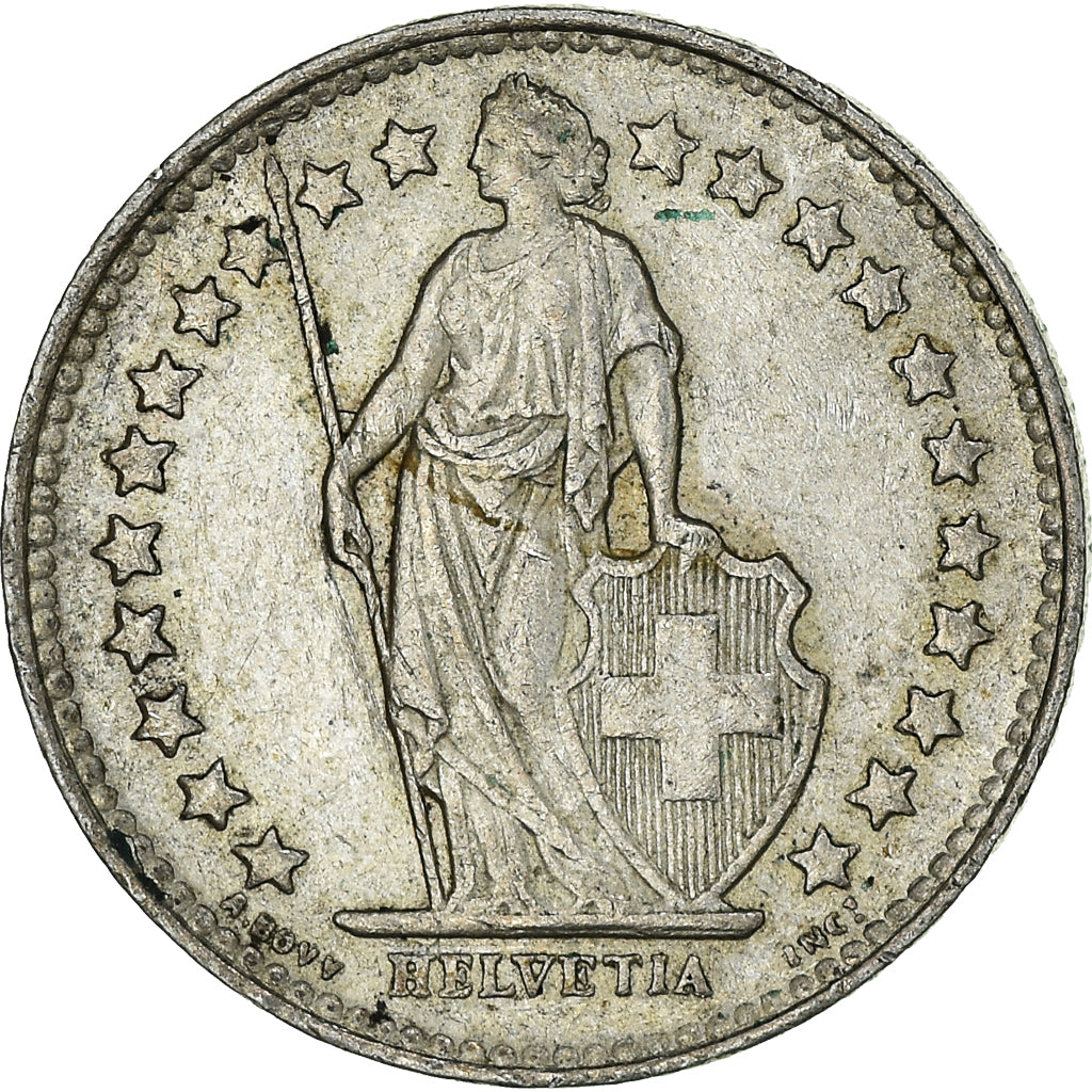 Münze, Schweiz, 1/2 Franc, 1948, Bern, SS+, Silber, KM:23