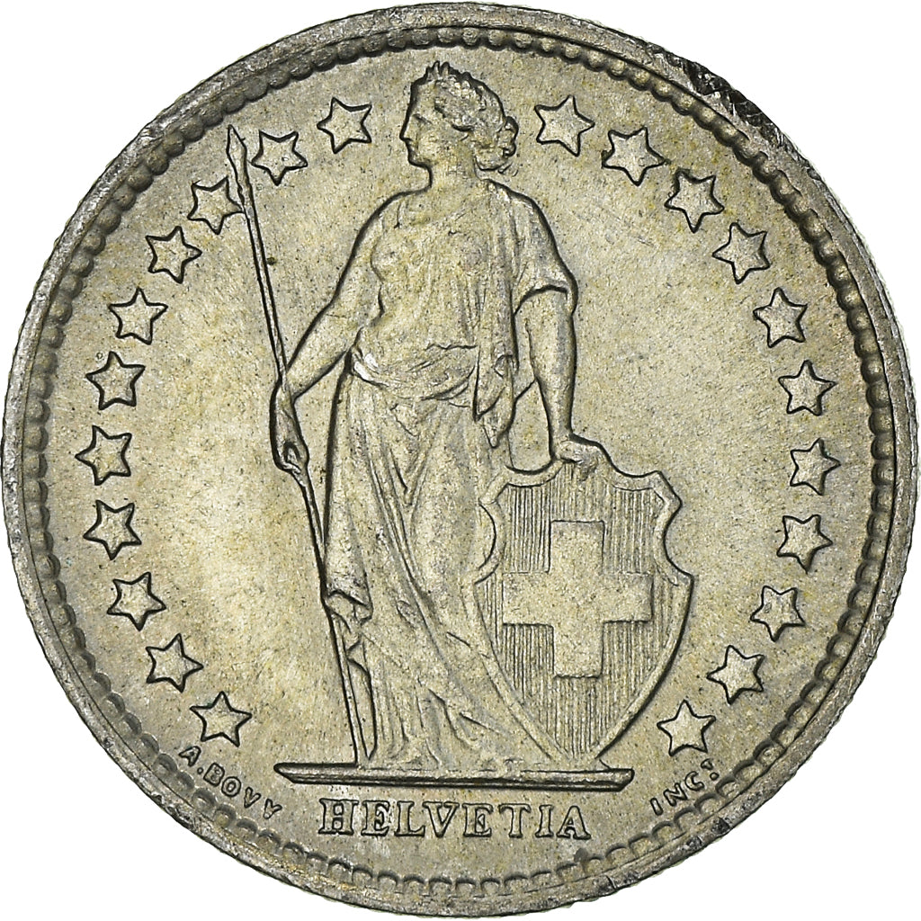 Münze, Schweiz, 1/2 Franc, 1961, Bern, UNZ, Silber, KM:23