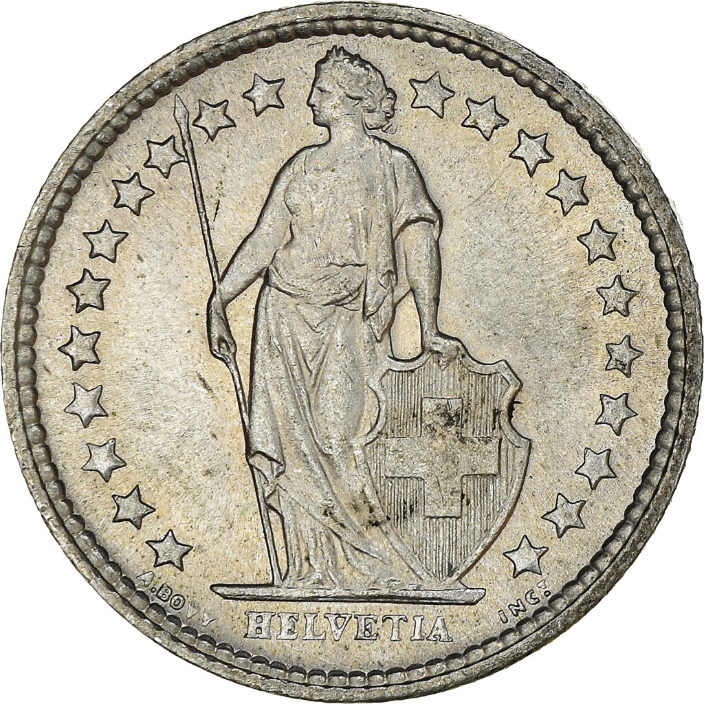 Coin, Switzerland, 1/2 Franc, 1962, Bern, MS(64), Silver, KM:23
