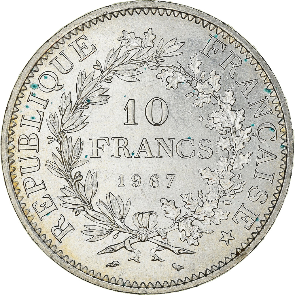 Coin, France, Hercule, 10 Francs, 1967, Paris, MS(63), Silver, KM:932