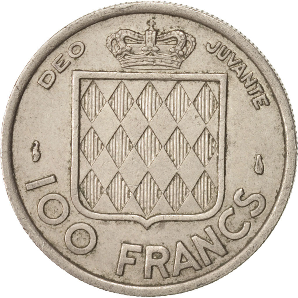 Monaco, Rainier III, 100 Francs, Cent, 1956, Paris, EF(40-45), Copper-nickel,...