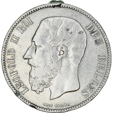 Coin, Belgium, Leopold II, 5 Francs, 5 Frank, 1871, Mount removed, EF(40-45)