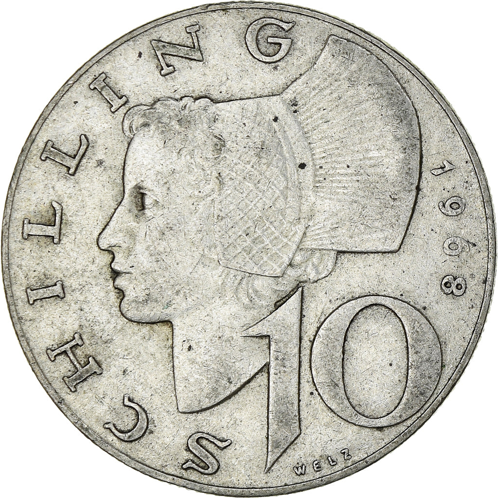 Coin, Austria, 10 Schilling, 1968, AU(50-53), Silver, KM:2882