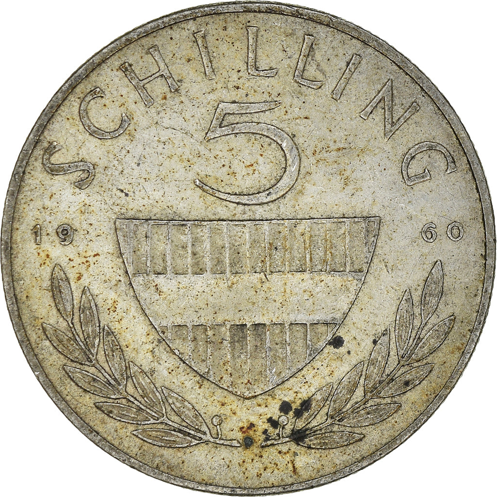 Coin, Austria, 5 Schilling, 1960, AU(55-58), Silver, KM:2889