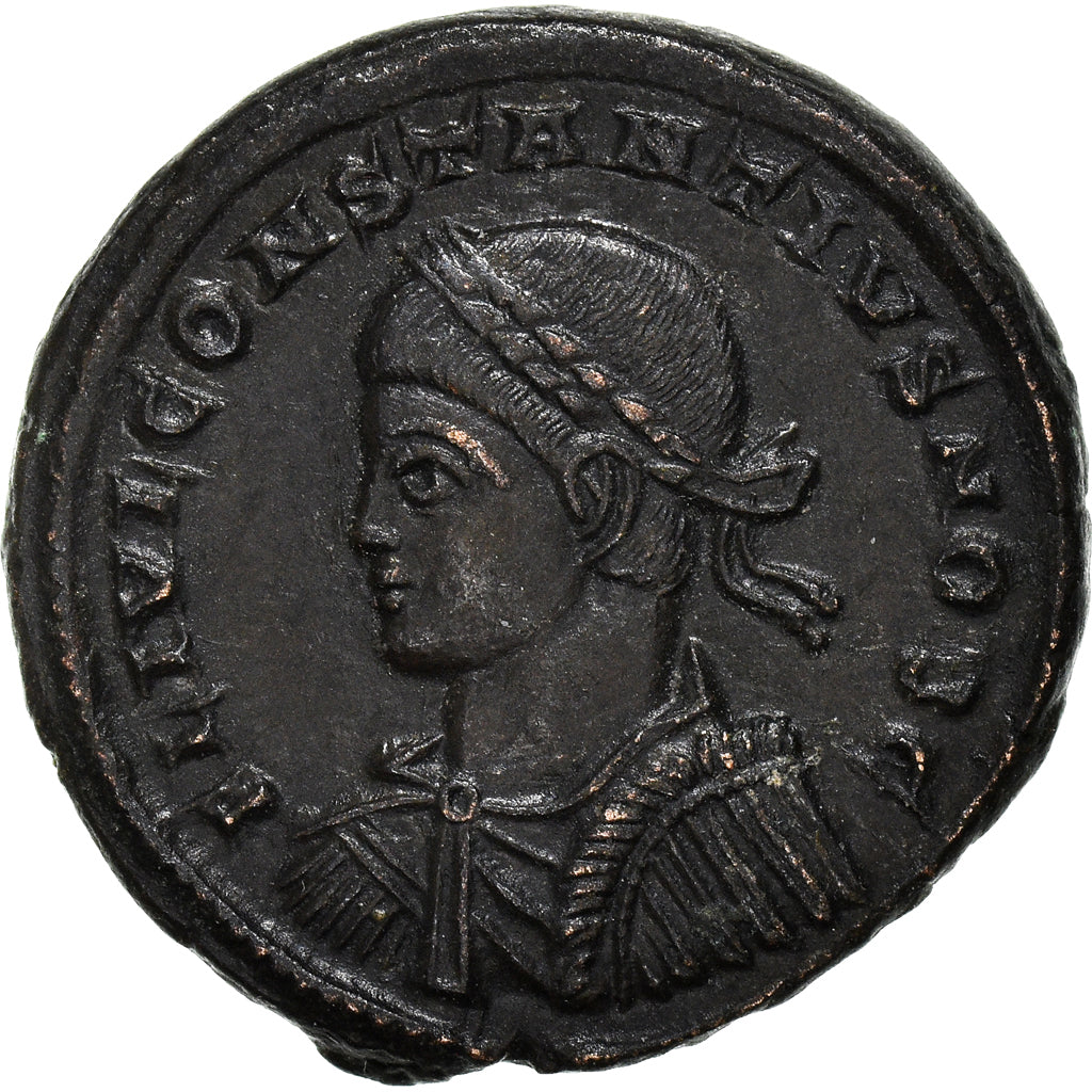 Moneta, Constantius II, Nummus, 328, Trier, AU(55-58), Miedź, RIC:514