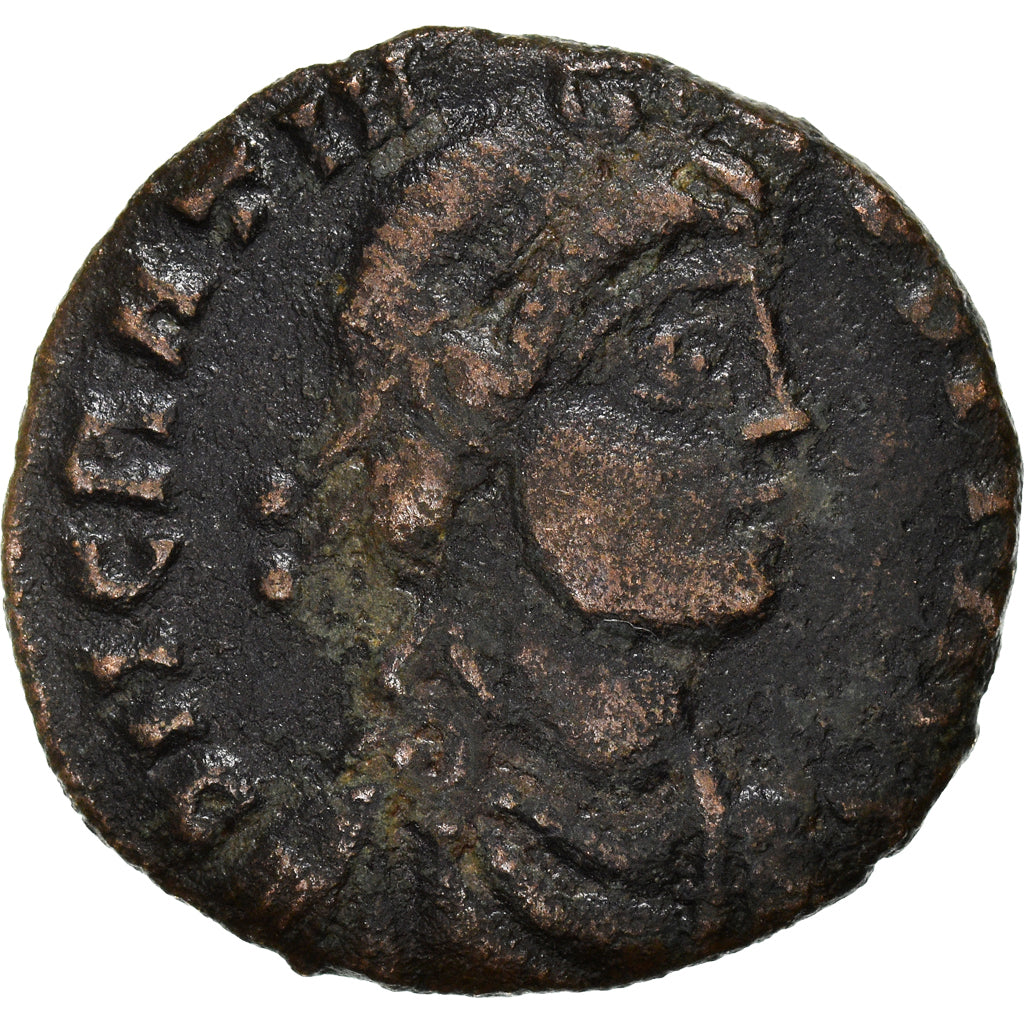 Moneta, Gratian, Maiorina, Lyon - Lugdunum, Barbaric imitation, EF(40-45)