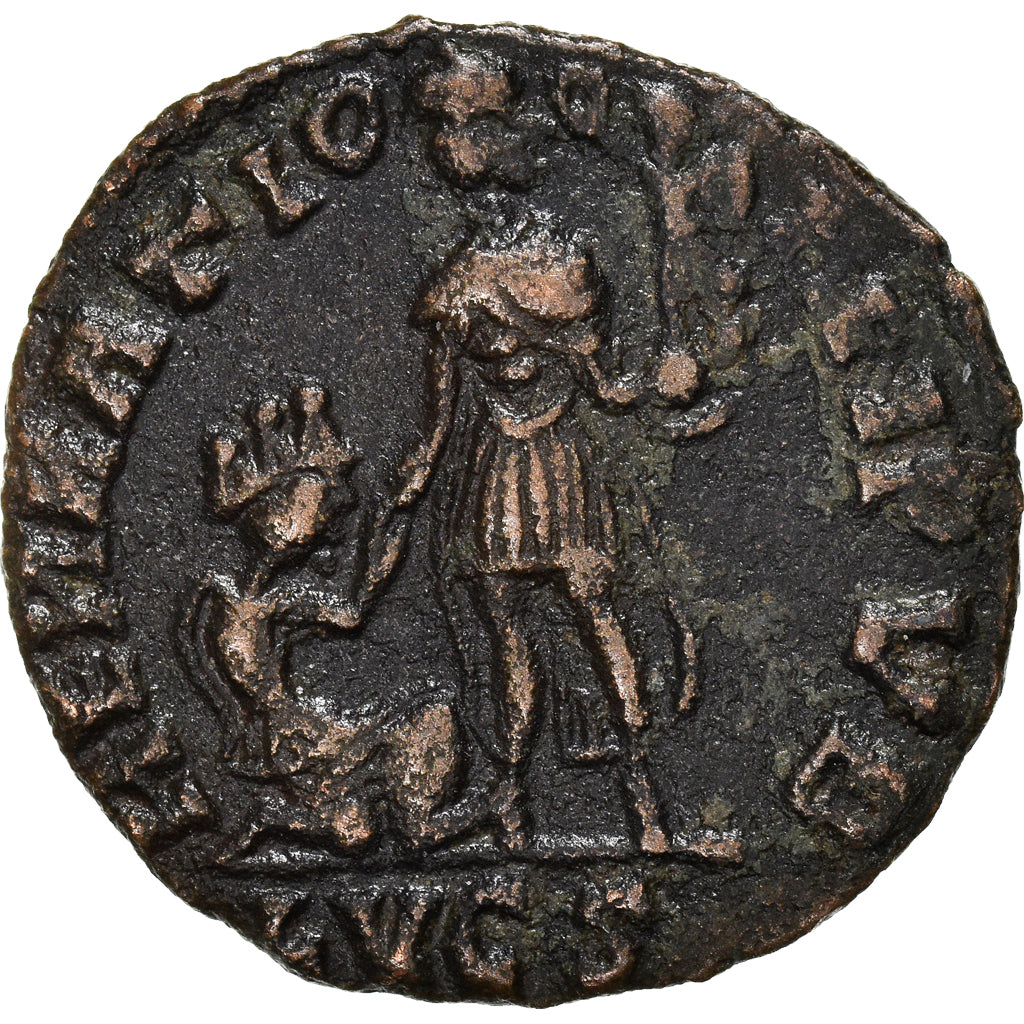 Moneta, Gratian, Maiorina, Lyon - Lugdunum, Barbaric imitation, EF(40-45)