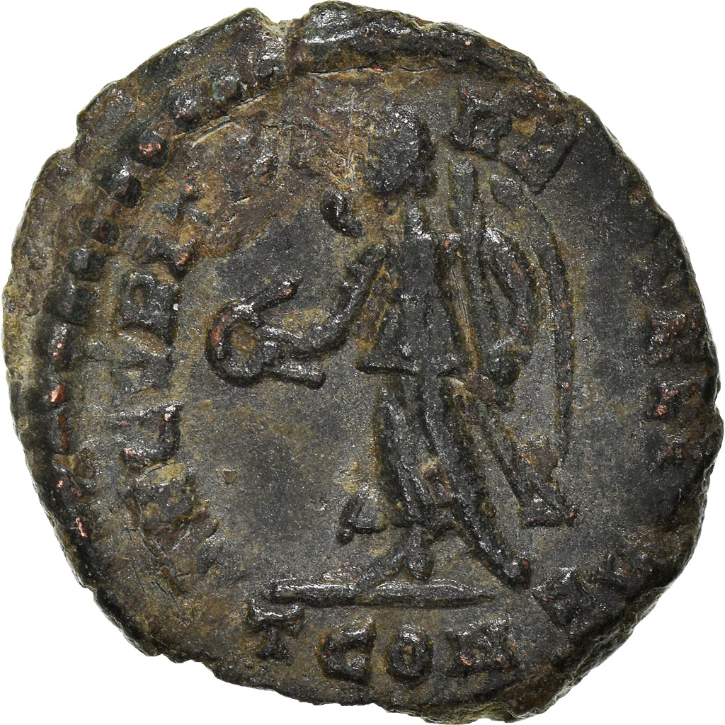 Coin, Gratian, Nummus, Arles, AU(50-53), Copper, RIC:19