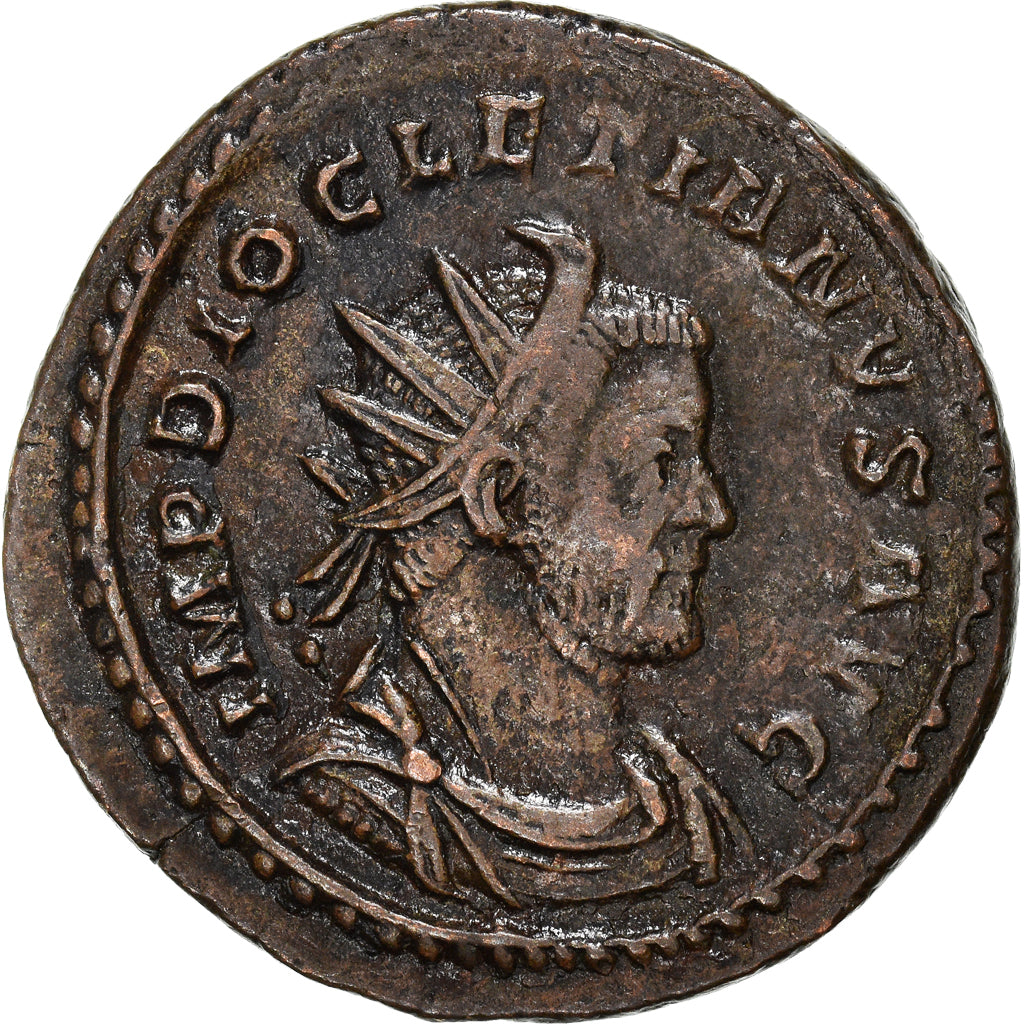 Coin, Diocletian, Aurelianus, Lyon - Lugdunum, EF(40-45), Billon