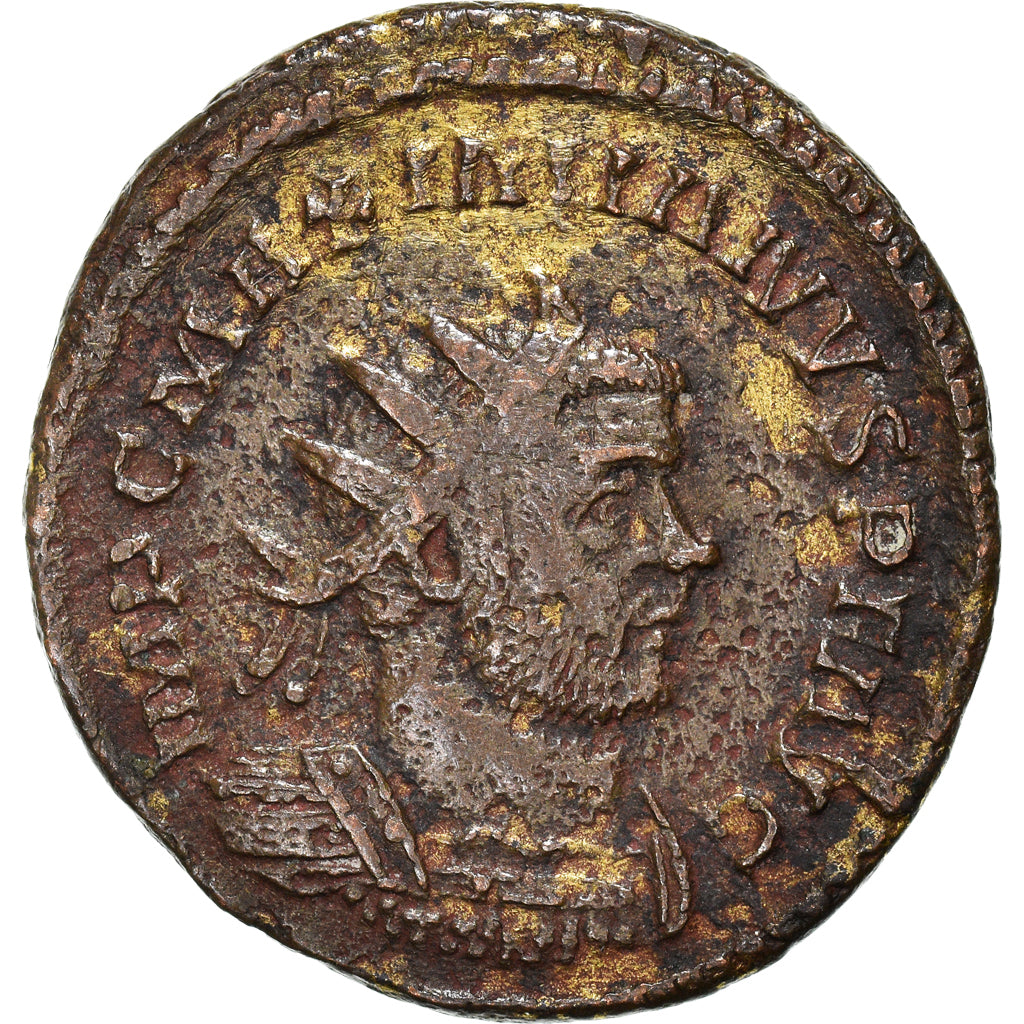 Coin, Maximien Hercule, Aurelianus, Lyon - Lugdunum, EF(40-45), Billon, RIC:458