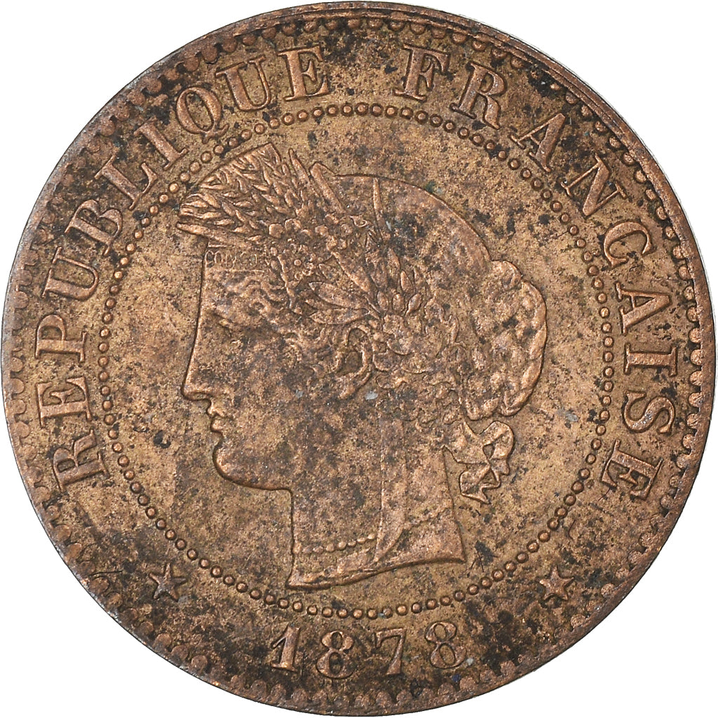 Coin, France, Cérès, Centime, 1878, Paris, AU(50-53), Bronze, KM:826.1