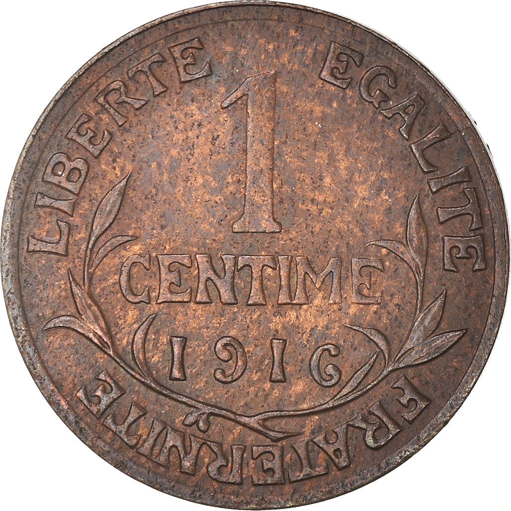 Moneda, Francia, Dupuis, Centime, 1916, Paris, MBC, Bronce, KM:840, Gadoury:90