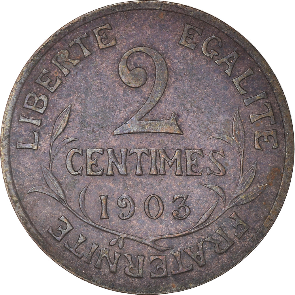 Moneda, Francia, Dupuis, 2 Centimes, 1903, Paris, EBC, Bronce, KM:841