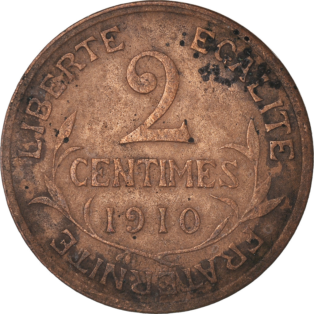 Moeda, França, Dupuis, 2 Centimes, 1910, Paris, EF(40-45), Bronze, KM:841