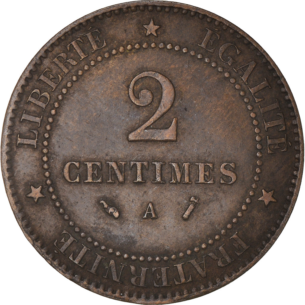 Coin, France, Cérès, 2 Centimes, 1887, Paris, EF(40-45), Bronze, KM:827.1